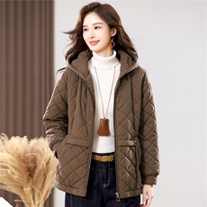2025冬季时尚休闲夹棉加厚保暖舒适外套，女装棉衣/棉服，独衣靓