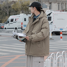 数据冬季工装棉衣男棉袄外套ins情侣款面包棉服M0719-P110，男装棉衣，星座308B-1