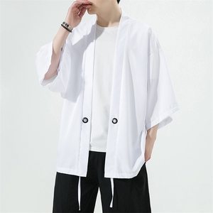 夏季新款冰丝冰感跑量短袖防晒服男士和服七分袖披风111特p25图片