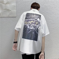 短袖衬衫春款男港风潮流弹力C0603P32，男装衬衫，星座1116-2