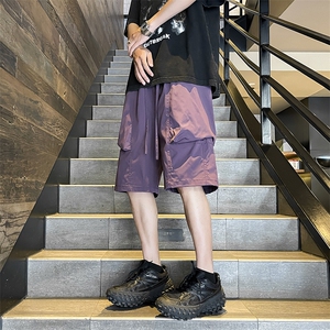 供视频~双层大口袋工装短裤防水面料 A454特P35控55图片
