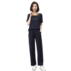 时尚休闲女装套装宽松显瘦运动服舒适百搭两件套，女装套装/套裙，叶笙衣