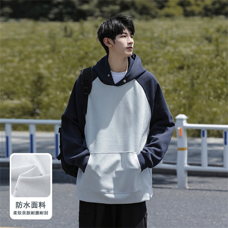 M-6XL380克秋季新款大码插色连帽套头卫衣109-W23617-P55,男装卫衣,星座109