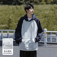 M-6XL380克秋季新款大码插色连帽套头卫衣109-W23617-P55，男装卫衣，星座109