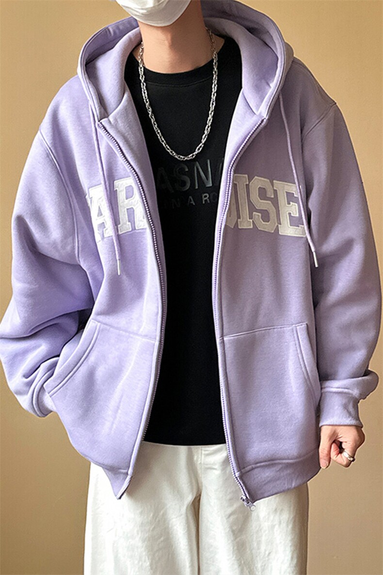 现货宽松休闲绣花连帽卫衣外套男潮牌上衣A351-AW2499-P105,男装夹克,电商A351
