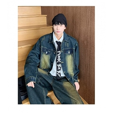 美式复古牛仔套装男春季新款潮男穿搭全身水洗TZ2331-P120，男装休闲套装，星座1109-3
