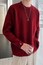 盗图直播ins肌理感小众心机毛衣百搭纯色线衣M25/P70降！，男装针织衫/毛衣，电商A243