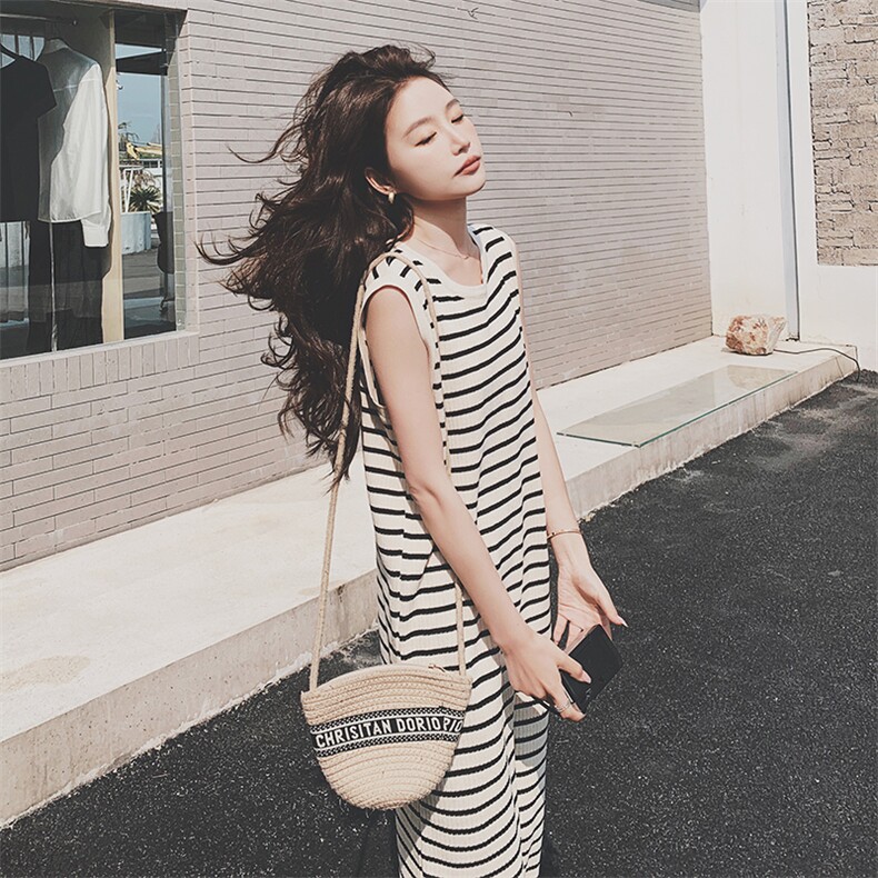 条纹流苏针织连衣裙2315-P75-K118，女装连衣裙，浙宝189
