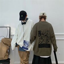 秋冬chic网红动漫情侣毛衣上衣针织衫保暖时尚毛衣T015，男装针织衫/毛衣，星座1501