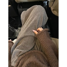 时尚糯米裤女款秋冬新款适合胖mm的裤子宽松美拉德阔腿休闲裤潮流，男装休闲裤，星座506A