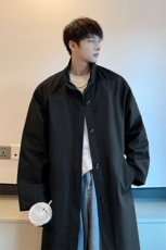 2026港风英伦单排扣腰带风衣男大码M-5XL中长款男FY77916P95控148，男装风衣，星座227-7