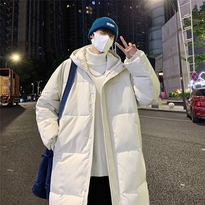 港风夜景长款连帽羽绒服 标50白鸭绒YR150 特批P195控298图片