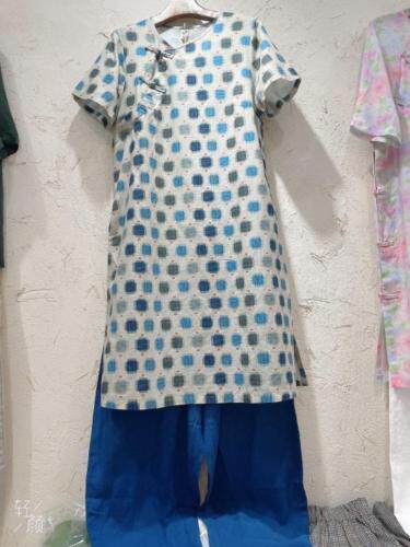 现货一复古棉麻风格各类裙子、旗袍、上衣、裤子，女装婚纱/旗袍/礼服，蓝院
