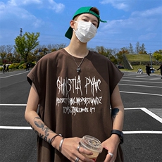 量大优供视频得物直播品质230克夏季纯棉背心无袖T恤WB218，男装背心/马甲，电商A486