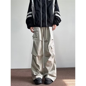 高质量工装休闲裤男女韩版潮流高街口袋2024秋冬ins长裤K5828-P64图片