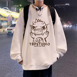 WASSUP HAPPY小恐龙华夫格短袖t恤男夏季薄款潮流宽松休闲体恤衫图片