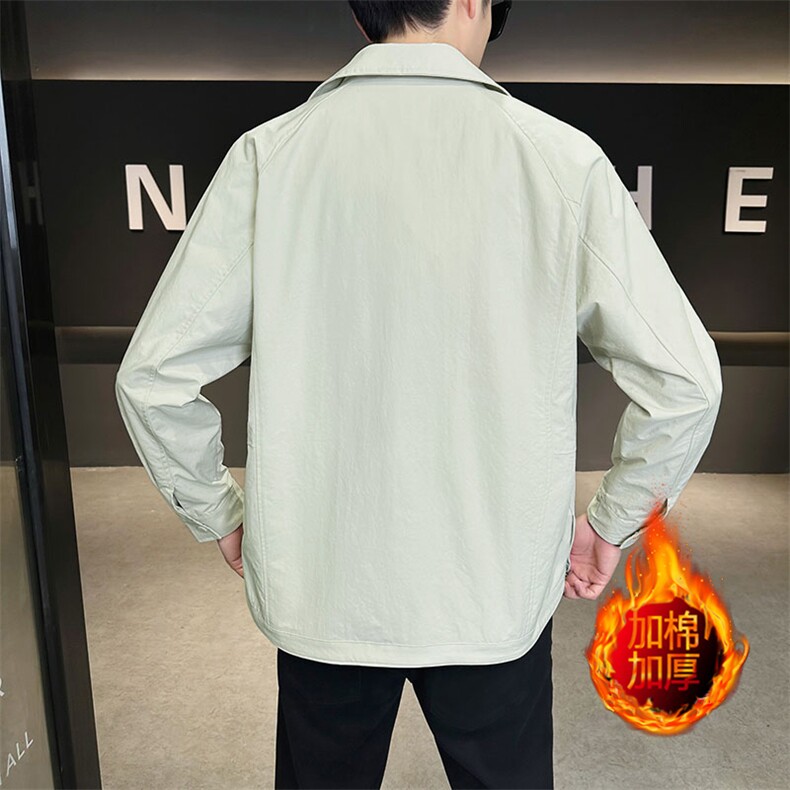 加棉加厚休闲翻领百搭潮流男士夹克外套棉服NM831-P95,男装夹克,星座310B-3