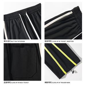 2024 夏季新款 白底大码港风渐变织带冰丝裤M-5X HK24535-P60图片