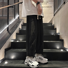 裤子男士夏季薄款潮牌宽松透气哈伦九分裤直筒运动休闲裤，男装休闲裤，星座1018A
