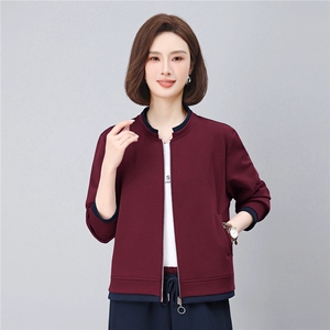 休闲时尚百搭气质上衣藏青色卫衣开衫外套女秋图片