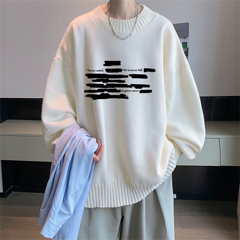 半高领毛衣男大码胖子针织衫毛线衣 M18445-P45 加绒款-P65图片