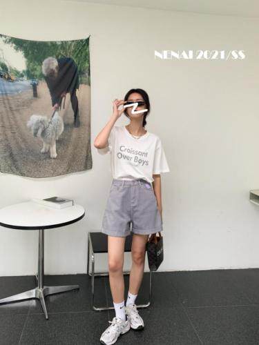 时尚百搭牛仔短裤，女装，里奈(1F)