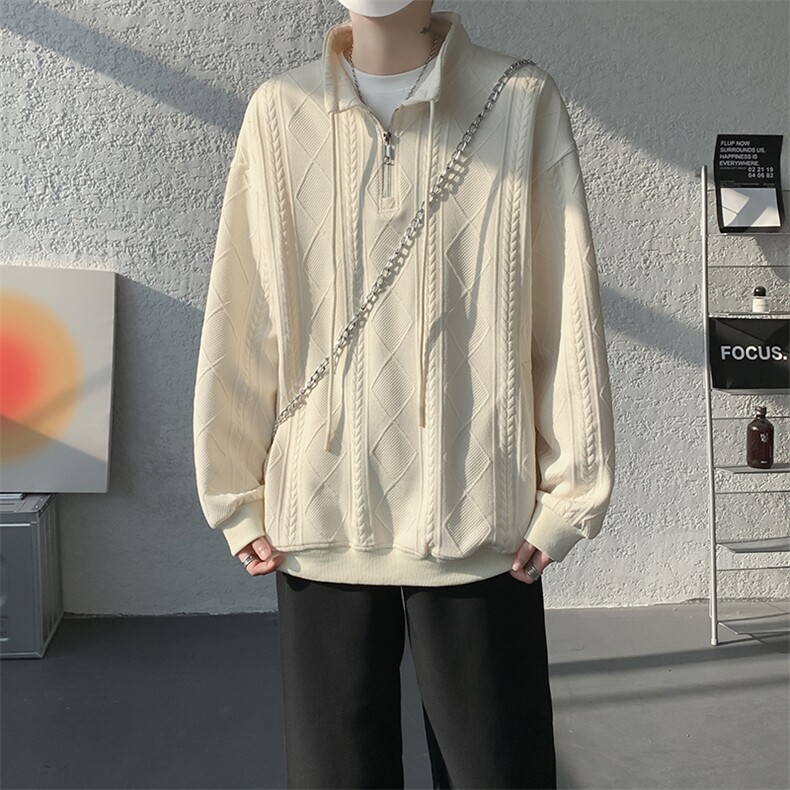 卫衣男春季新款港风宽松提花大码长袖T套头上衣WY9975-特P42，男装T恤，星座214-3