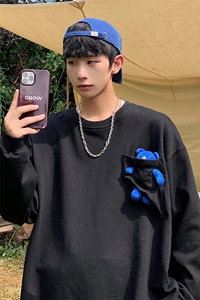 1CityBoy风刺绣字母小熊卫衣男大码情侣潮卫衣男WY8745P60控88图片