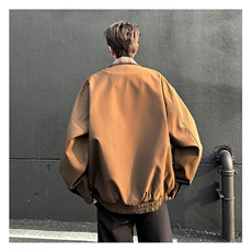 美式复古男春季假两件夹克翻领短款外套休闲宽松棒球服JK0643-P68，男装夹克，星座308B-1