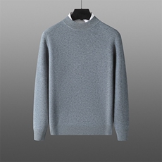2024秋装新款男士羊绒半高领套头衫简约时尚舒适保暖，男装羊绒套衫，旭友羊绒