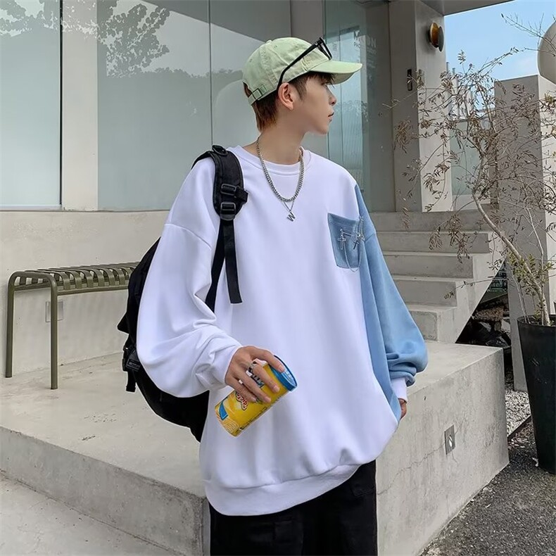卫衣男潮ins港风潮流圆领XW015P35,男装卫衣,星座1116-2