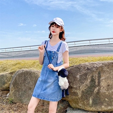 现货2021夏装新款牛仔背带裙166-1012，女装连衣裙，茜茜公主