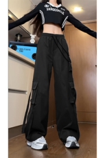 美式复古工装休闲裤情侣款宽松百搭潮流裤子K591TP45控69，男装休闲裤，电商A102B