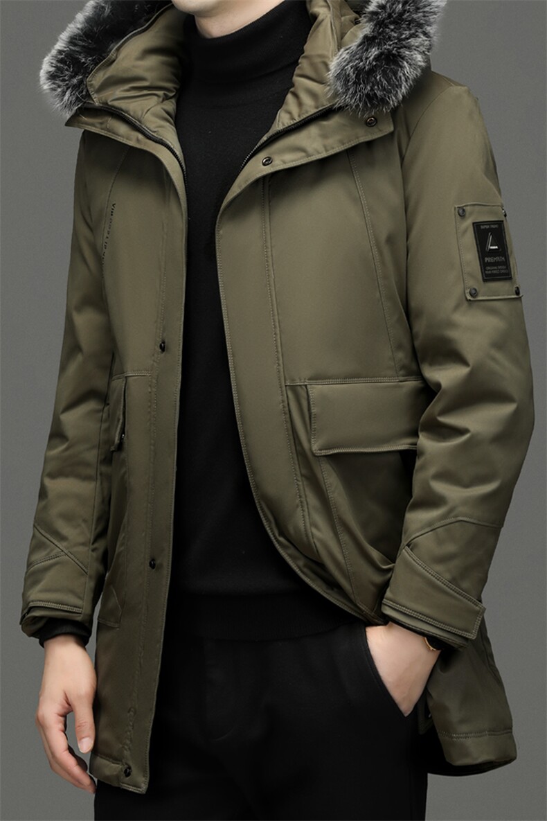 BEYR806钱塘2020-2中年男士冬季厚款中长款时尚休闲羽绒服P313,男装羽绒服,钱塘207-2