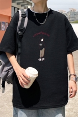 ！2024夏季男士华夫格短袖T恤百搭半袖衫TXH218P25，男装T恤，电商B220