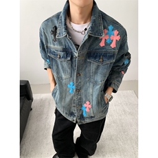 秋季潮流克罗心同款牛仔夹克男女百搭外套JK1303-P90，男装夹克，星座1103-3