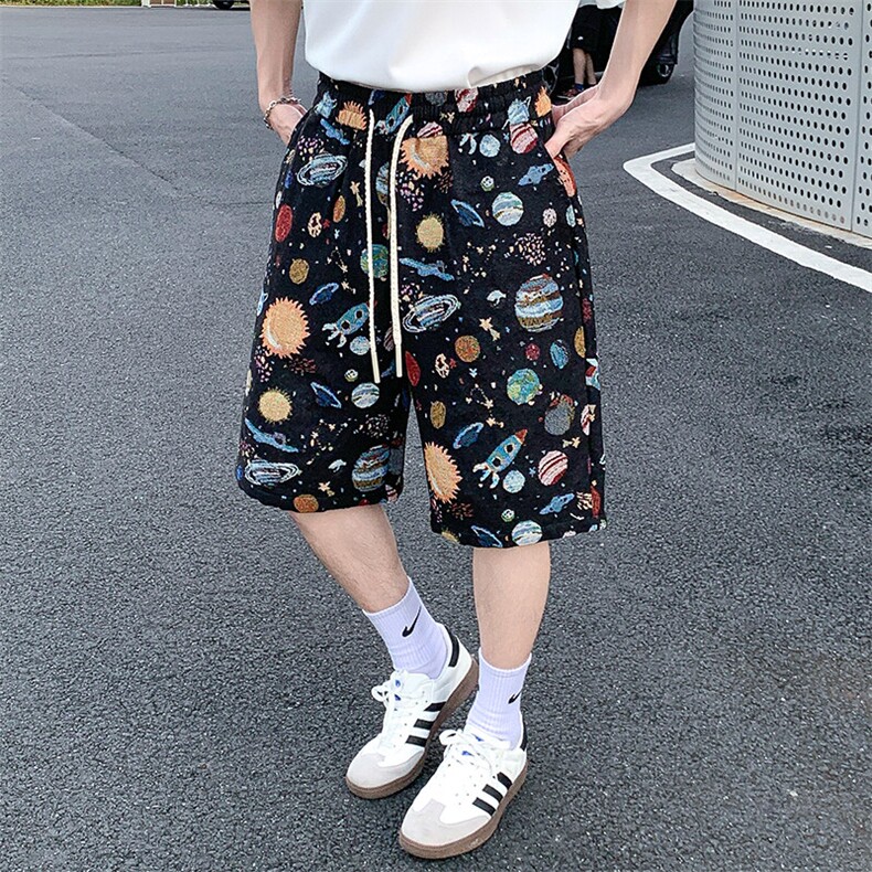 潮牌高街休闲五分裤潮流宽松短裤A086-DK406-P24,男装牛仔裤,电商基地A086