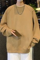 新款男百搭设计感麂皮绒面料圆领港风卫衣VE2021-P50控88，男装卫衣，星座717