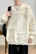 83479-P55秋冬新款休闲毛衣男长袖针织衫港风宽松毛衣打底衫，男装针织衫/毛衣，电商D310B
