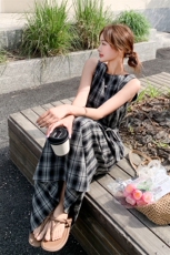 现货格子连衣裙2C206-L501-P115-K168，女装连衣裙，2C206