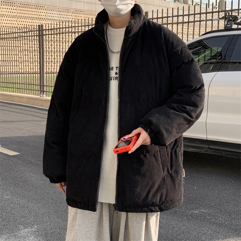 新款冬季棉服灯芯绒棉衣男生服运动休闲潮牌帅气外套M0335-P85,男装棉衣,星座308B-1