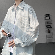 新款CS7145-P46特控78大码高品质美式刺绣笑脸衬衫外套防晒衣，男装衬衫，电商D232