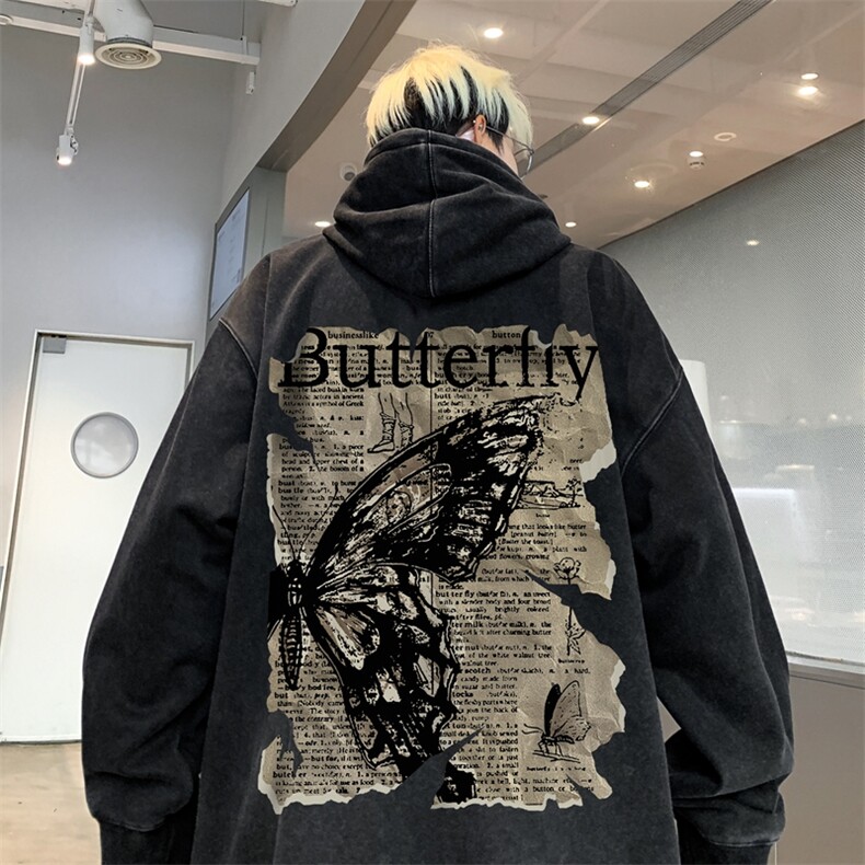 美式潮牌重磅水洗做旧连帽卫衣力推大码男XZ517A-2-Y7744-P68图片