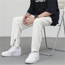 男秋季新款港风休闲裤西裤裤脚拉链XC93P43，男装休闲裤，星座1116-2