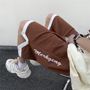 港风运动休闲裤美式高街五分裤宽松直通短裤DK031 P38图片