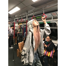美式人像印花贴布连帽卫衣男女宽松休闲百搭帽衫外套WB508-P60，女装短外套，星座412-3