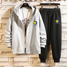 TK6101-P85开衫连帽卫衣套装男运动套装两件套砖墙挂拍，男装卫衣，电商A040A