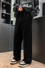 休闲裤重磅卫裤冬季男雪尼尔灯芯绒裤垂感阔腿裤K993P55加绒65，男装休闲裤，电商D315A