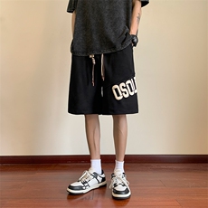 夏季男士短裤男宽松字母印花五分裤休闲中裤A266-TYK23828-P22，男装牛仔裤，电商A266