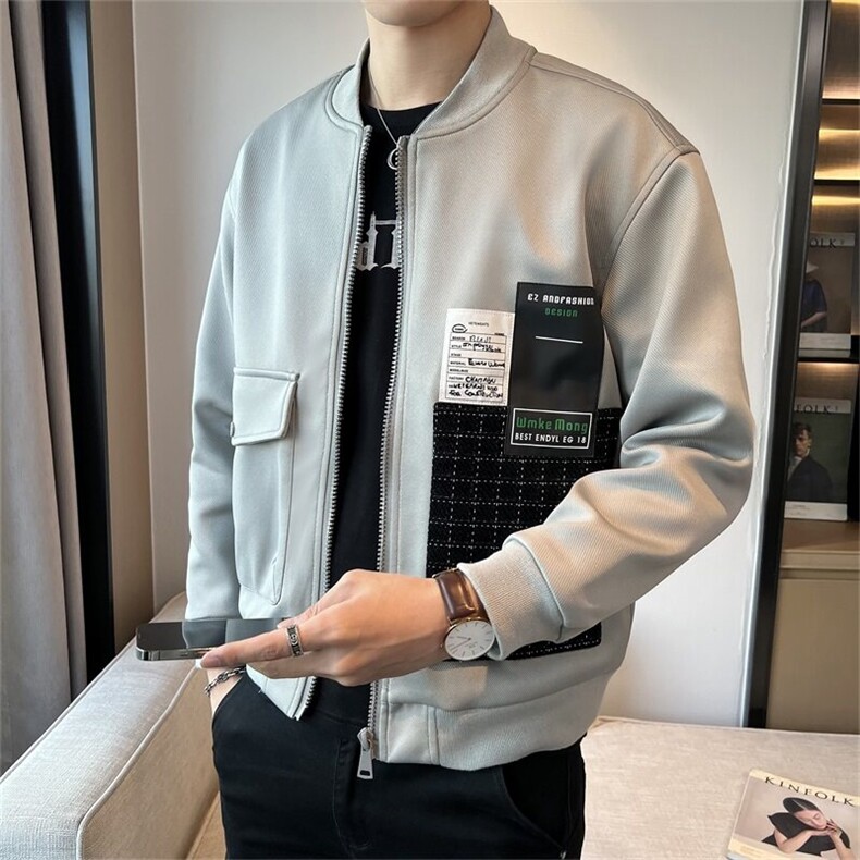 特价店主风春季新款复古休闲棒球领外套时尚潮流夹克JK088-P55，男装夹克，电商A413